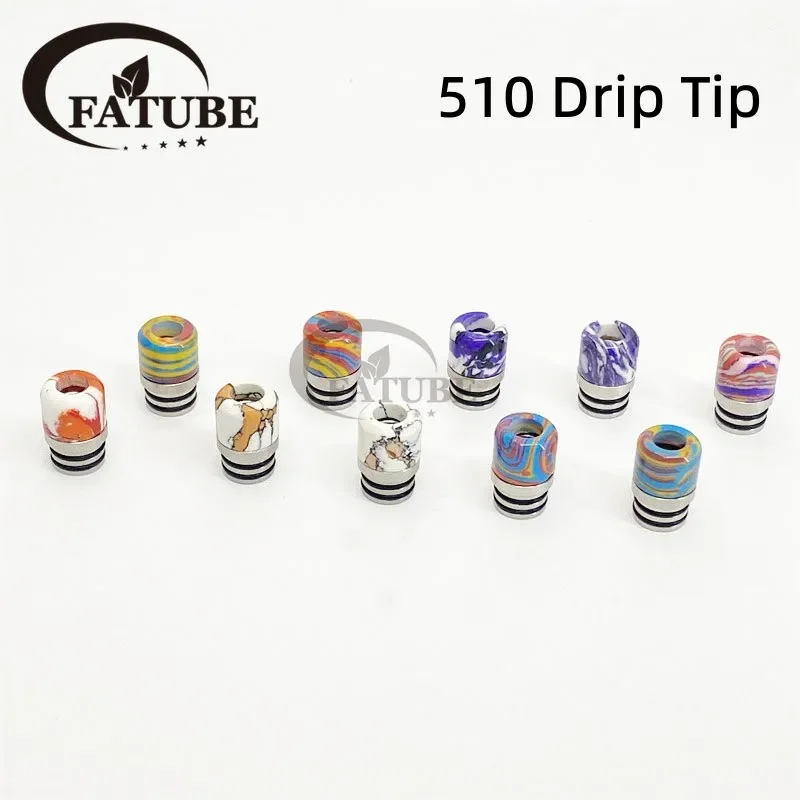 1PC/10PCS 510 Stainless Steel  - đánh giá và giá Drip Tip Resin